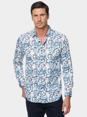 Robert Graham Acosta Long Sleeve Button Down Shirt Blu | 984CBRLIP