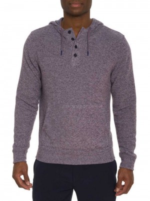 Robert Graham Ainsworth Performance Long Sleeve Knit Viola | 560HXQEBN