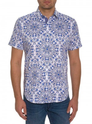 Robert Graham Andaz Short Sleeve Button Down Shirt Blu | 731LGSRTH