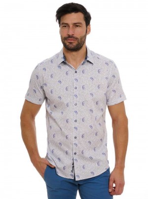 Robert Graham Belmond Short Sleeve Button Down Shirt Bianche | 730PABTLN