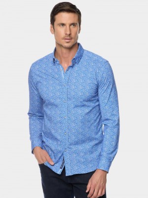 Robert Graham Boden Long Sleeve Button Down Shirt Blu | 953HFYODK