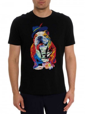 Robert Graham Casino Graham T-shirt Nere | 934LRMZWH