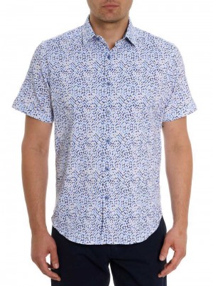 Robert Graham Cyprus Short Sleeve Button Down Shirt Blu | 352XSILHZ