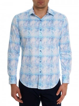 Robert Graham Dreamweaver Long Sleeve Button Down Shirt Teal | 784EIQYWF