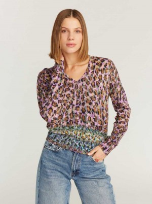 Robert Graham Evelyn Long Sleeve Sweater Multi | 701HKEFOX