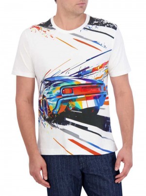 Robert Graham Grand Speed T-shirt Bianche | 236EJZSUV