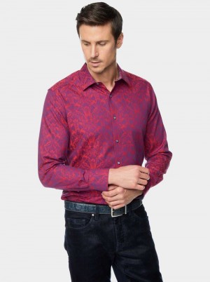 Robert Graham Highland Long Sleeve Button Down Shirt Berry | 347OEJWYT