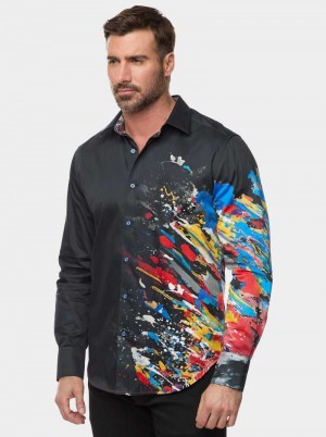 Robert Graham Knightsbridge Long Sleeve Button Down Shirt Nere | 307VBYSXZ