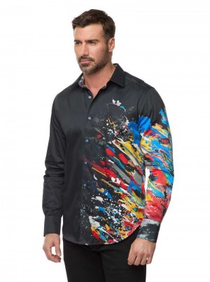 Robert Graham Knightsbridge Woven Shirt Tall Nere | 648AEFZCU