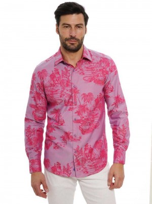 Robert Graham Limited Edition Endless Dreams Long Sleeve Button Down Shirt Tall Rosa | 895VLKPTM