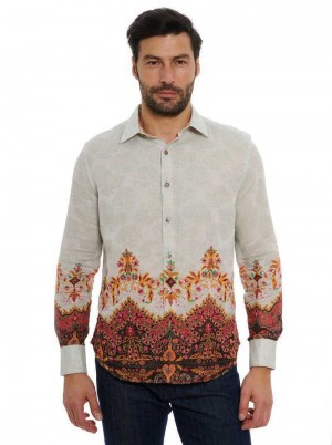 Robert Graham Limited Edition The Crown Jewel Long Sleeve Button Down Shirt Bianche | 043KVAJMS