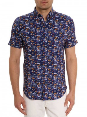 Robert Graham Lyndon Motion Short Sleeve Knit Shirt Multi | 528UDAVHZ