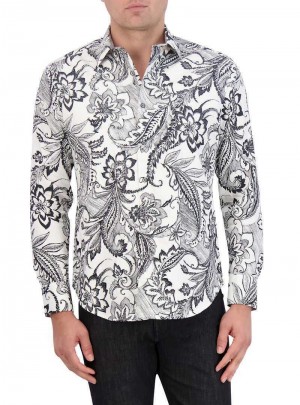 Robert Graham Nadeera Long Sleeve Button Down Shirt Bianche | 234CGKVNR