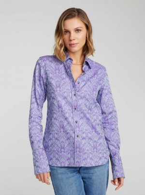 Robert Graham Priscilla Shirt Lilac | 780PBWJUY