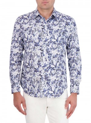 Robert Graham Santa Cruz Long Sleeve Button Down Shirt Blu | 304LSVGKR