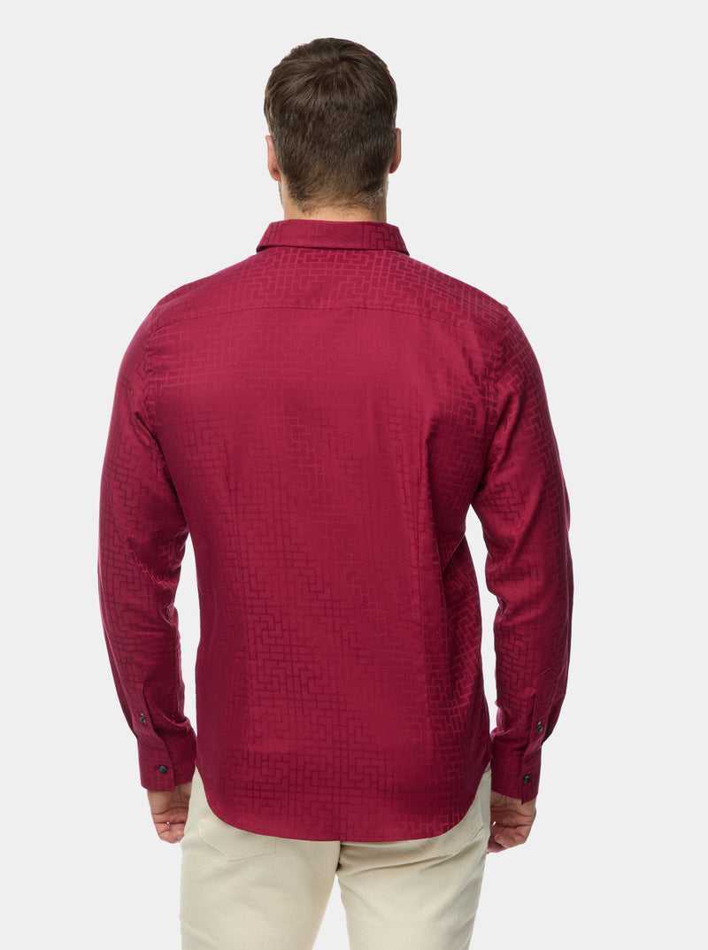 Robert Graham Amory 2 Long Sleeve Button Down Shirt Bordeaux | 893IFXZEO