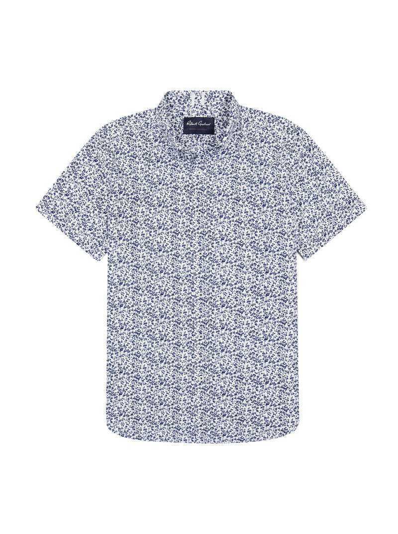 Robert Graham Bassel Short Sleeve Button Down Shirt Blu | 471CJOYGN