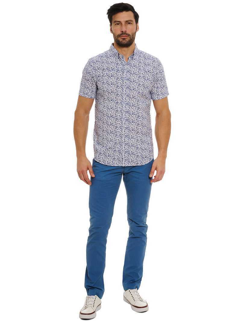 Robert Graham Bassel Short Sleeve Button Down Shirt Blu | 471CJOYGN