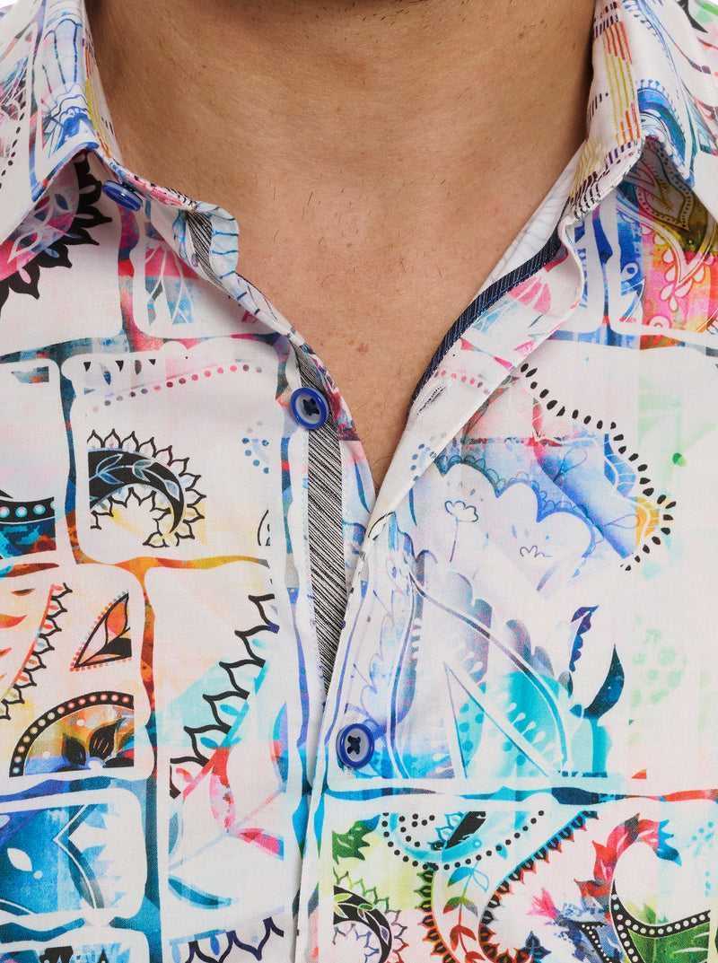 Robert Graham Belize Short Sleeve Button Down Shirt Tall Multi | 530OEBHGY