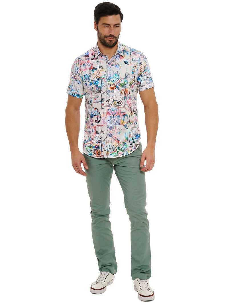 Robert Graham Belize Short Sleeve Button Down Shirt Multi | 149ISFCAX