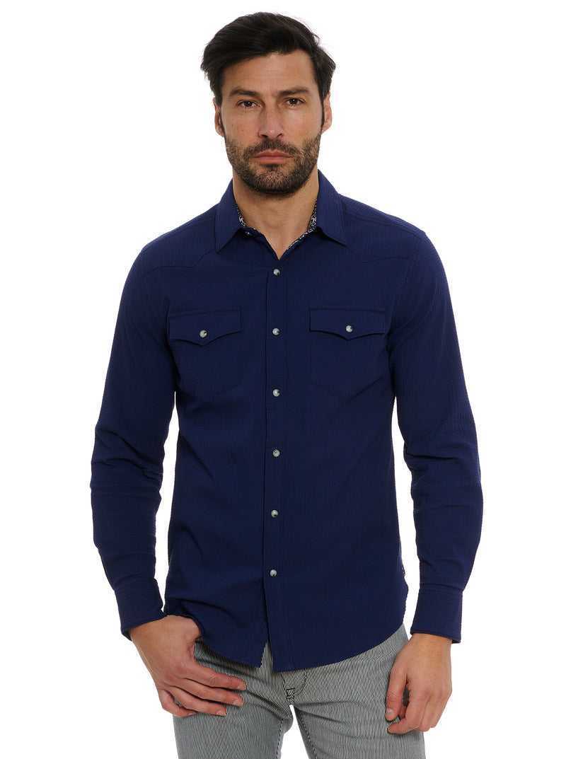 Robert Graham Cantina Long Sleeve Button Down Shirt Blu Marino | 316JVMZXY