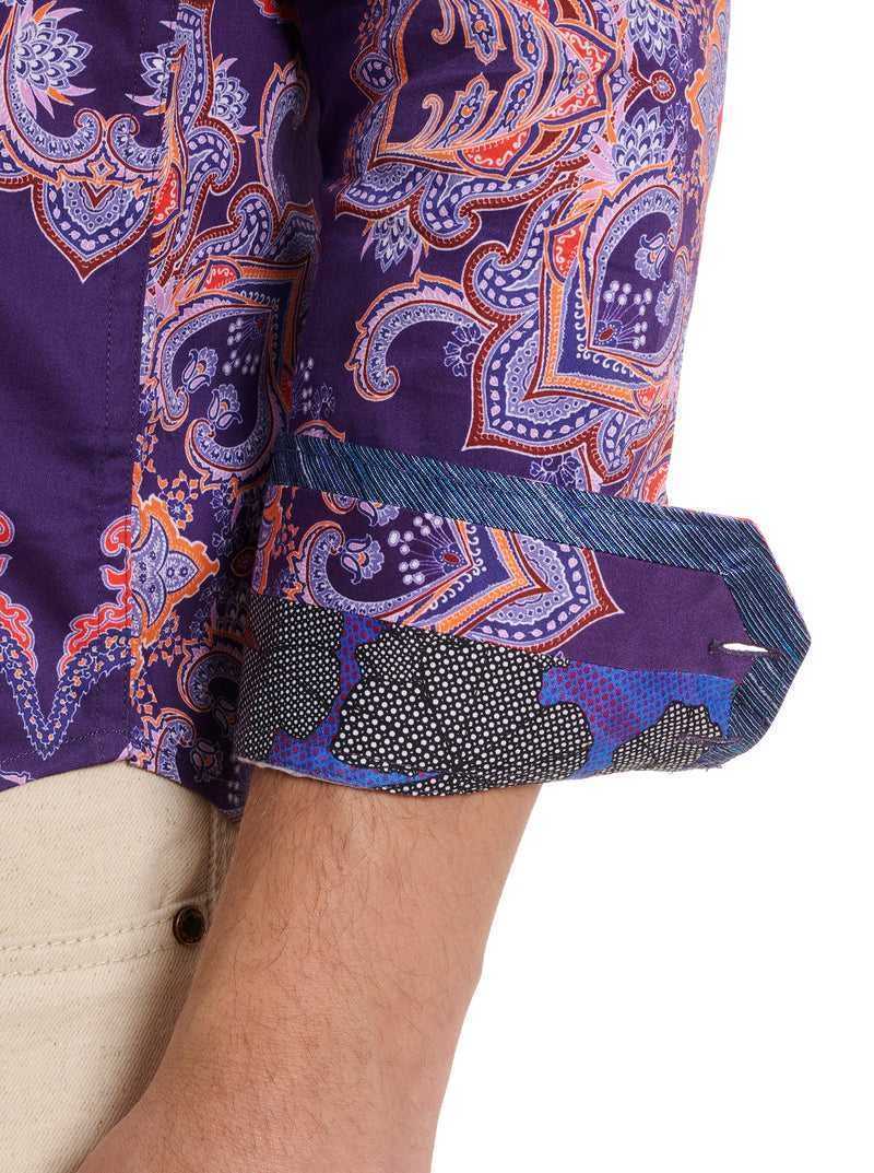 Robert Graham Casino Royale Long Sleeve Button Down Shirt Viola | 908UCEVLS