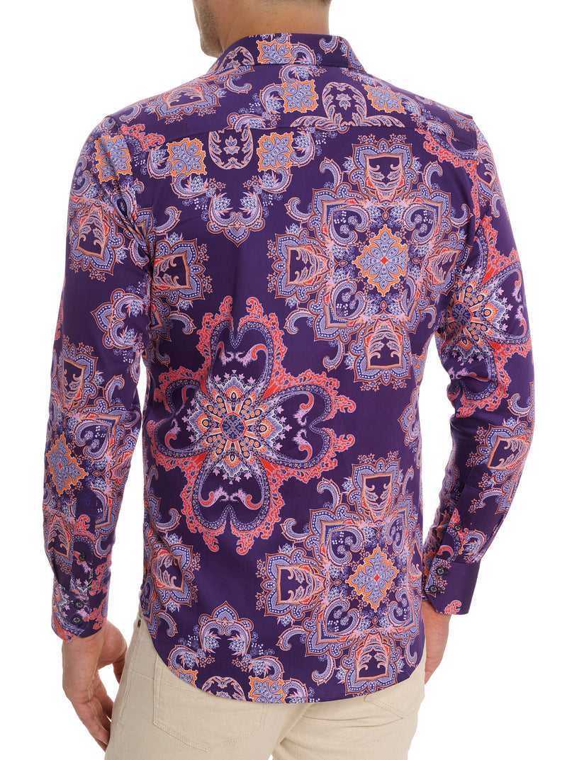 Robert Graham Casino Royale Long Sleeve Button Down Shirt Viola | 908UCEVLS