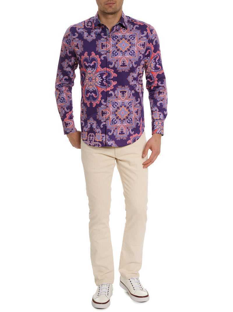 Robert Graham Casino Royale Long Sleeve Button Down Shirt Viola | 908UCEVLS