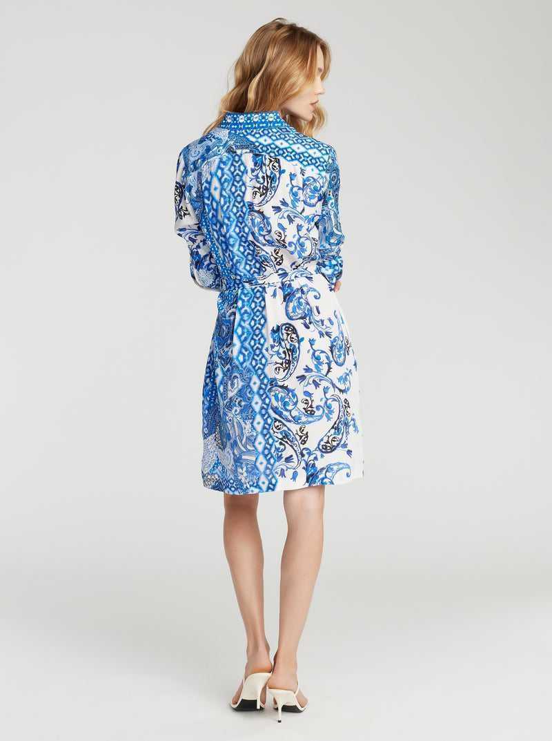 Robert Graham Charlotte Dress Blu | 743HSCTWQ