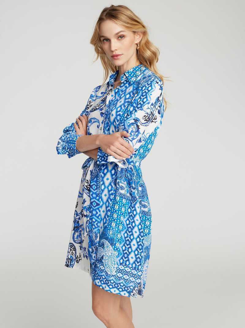 Robert Graham Charlotte Dress Blu | 743HSCTWQ