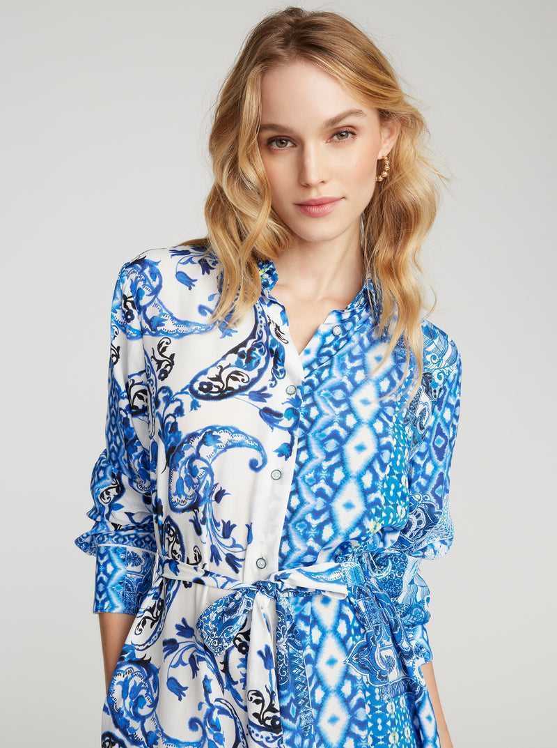 Robert Graham Charlotte Dress Blu | 743HSCTWQ