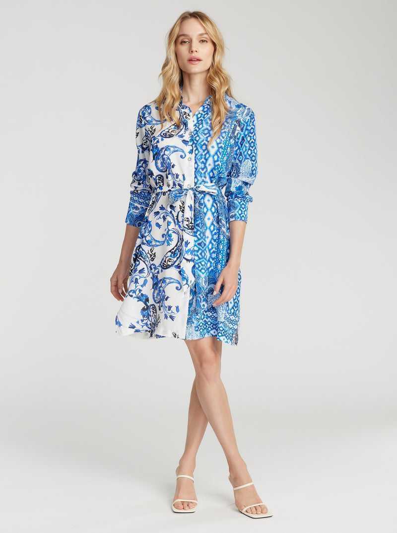 Robert Graham Charlotte Dress Blu | 743HSCTWQ