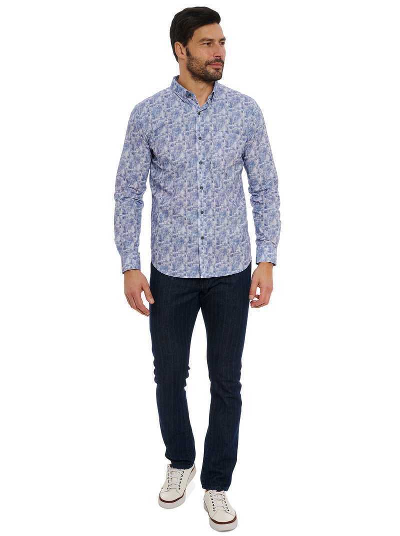 Robert Graham Chastin Long Sleeve Button Down Shirt Blu | 987YUCMNR