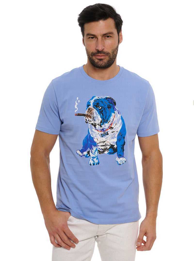 Robert Graham Cigar Graham T-shirt Periwinkle | 271BZREAS