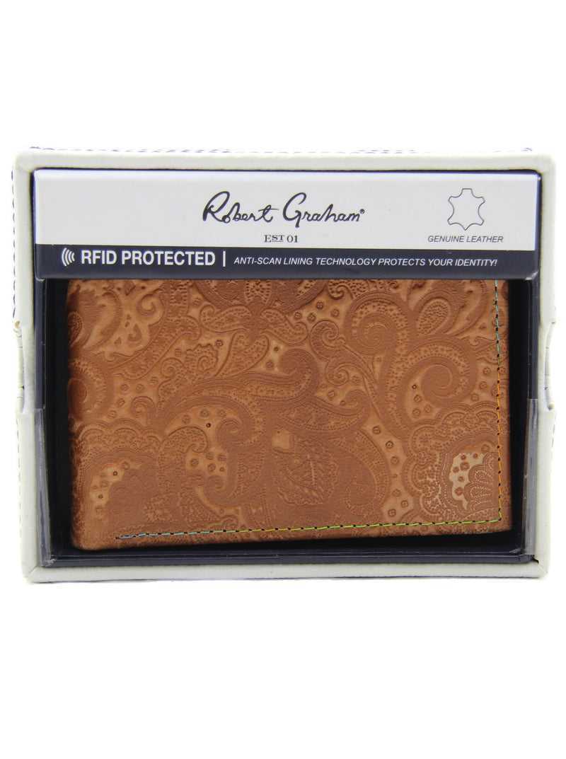 Robert Graham Current Slimfold Wallet Tan | 581ADKYHQ