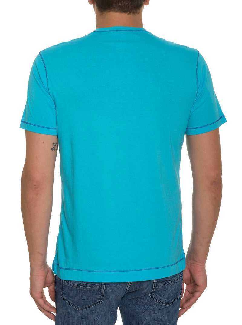 Robert Graham Eastwood T-shirt Aqua | 952PXJEOY