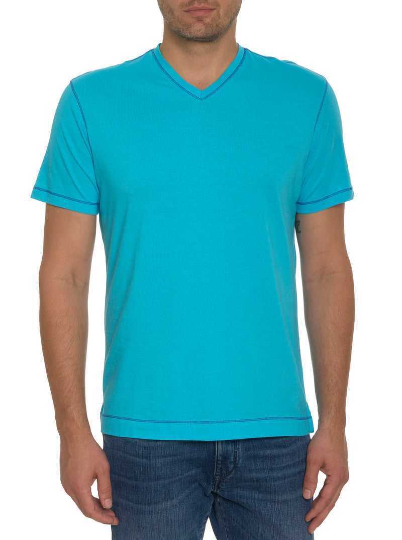 Robert Graham Eastwood T-shirt Aqua | 952PXJEOY