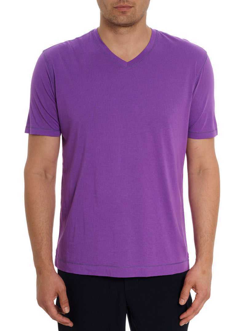 Robert Graham Eastwood T-shirt Grape | 948IZFMRT