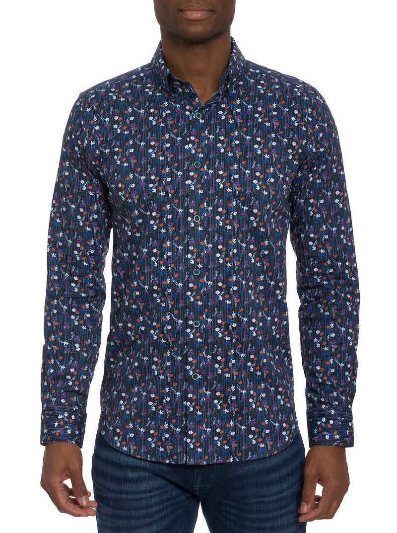 Robert Graham Egger Long Sleeve Knit Button Down Shirt Multi | 860XLEOPZ