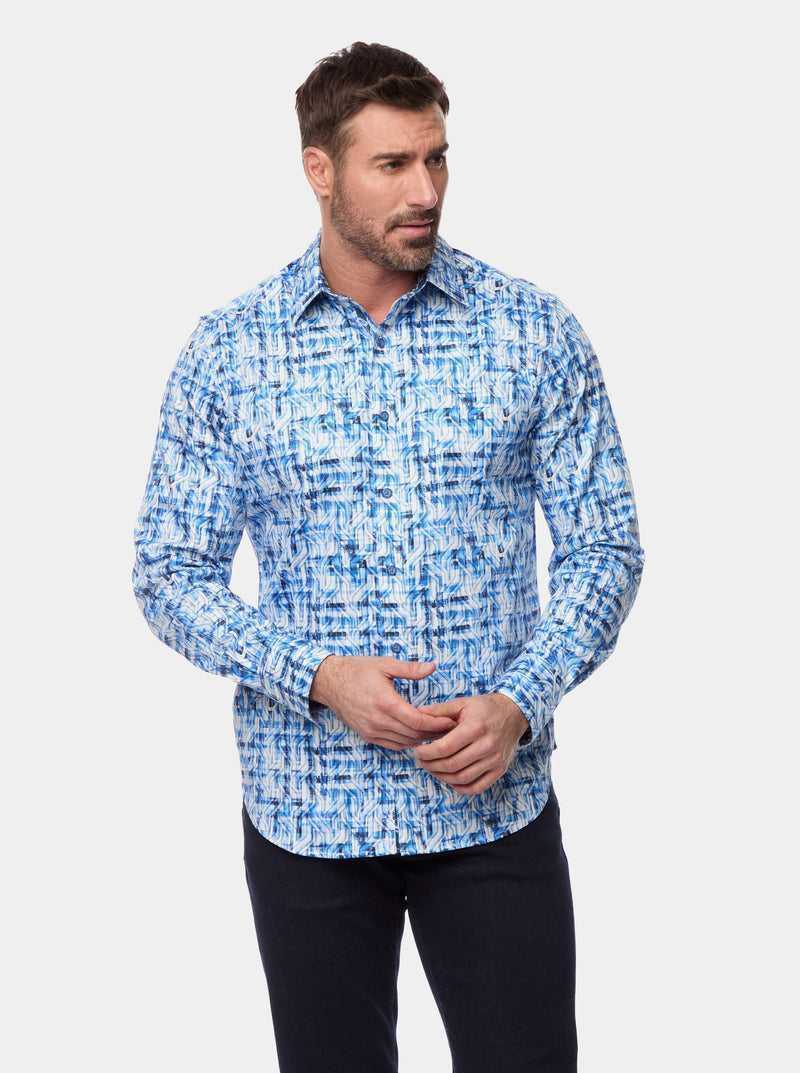 Robert Graham Erasmus Long Sleeve Button Down Shirt Blu | 136HGPFBC