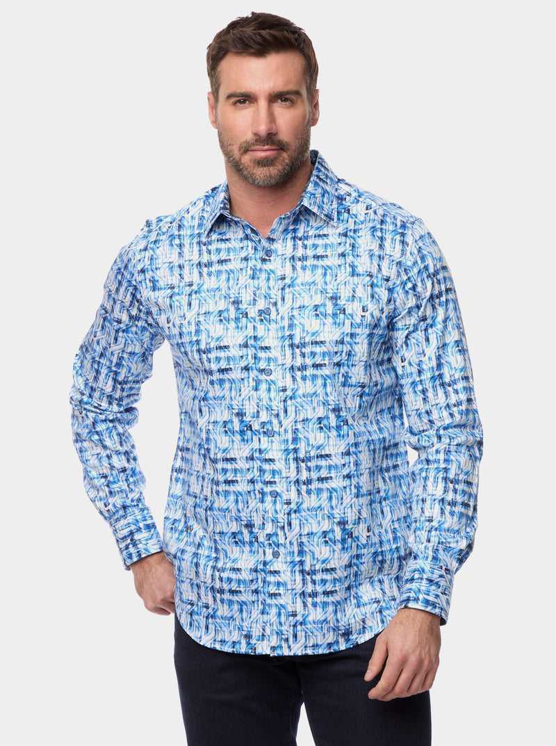 Robert Graham Erasmus Long Sleeve Button Down Shirt Blu | 136HGPFBC