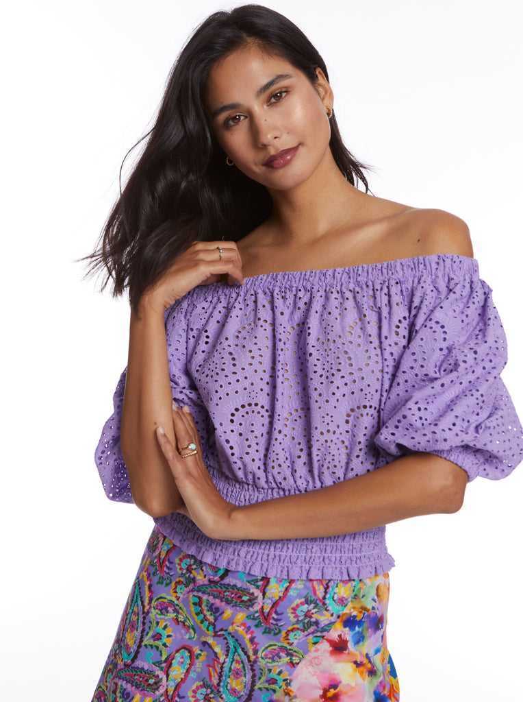 Robert Graham Esme Blouse Lilac | 026KHIQVP