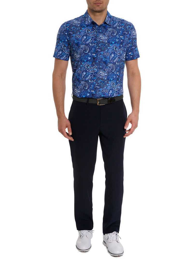 Robert Graham Golden Paisley Polo Blu Marino | 193TPMODH