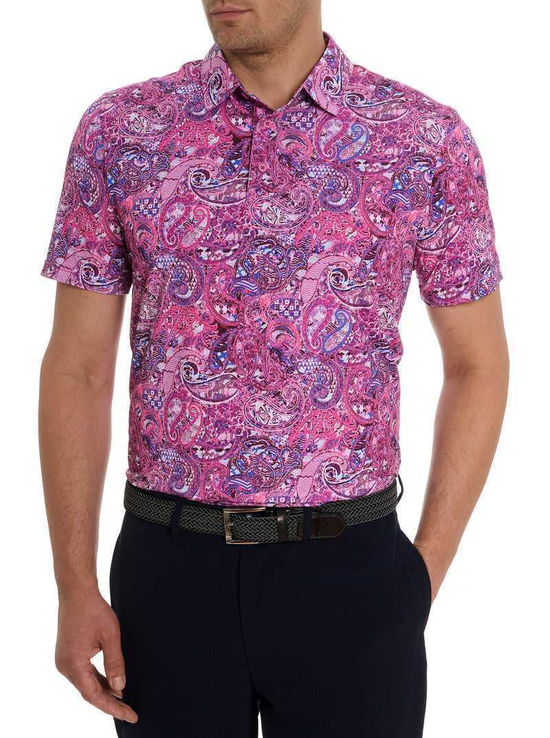 Robert Graham Golden Paisley Polo Blu Marino | 193TPMODH