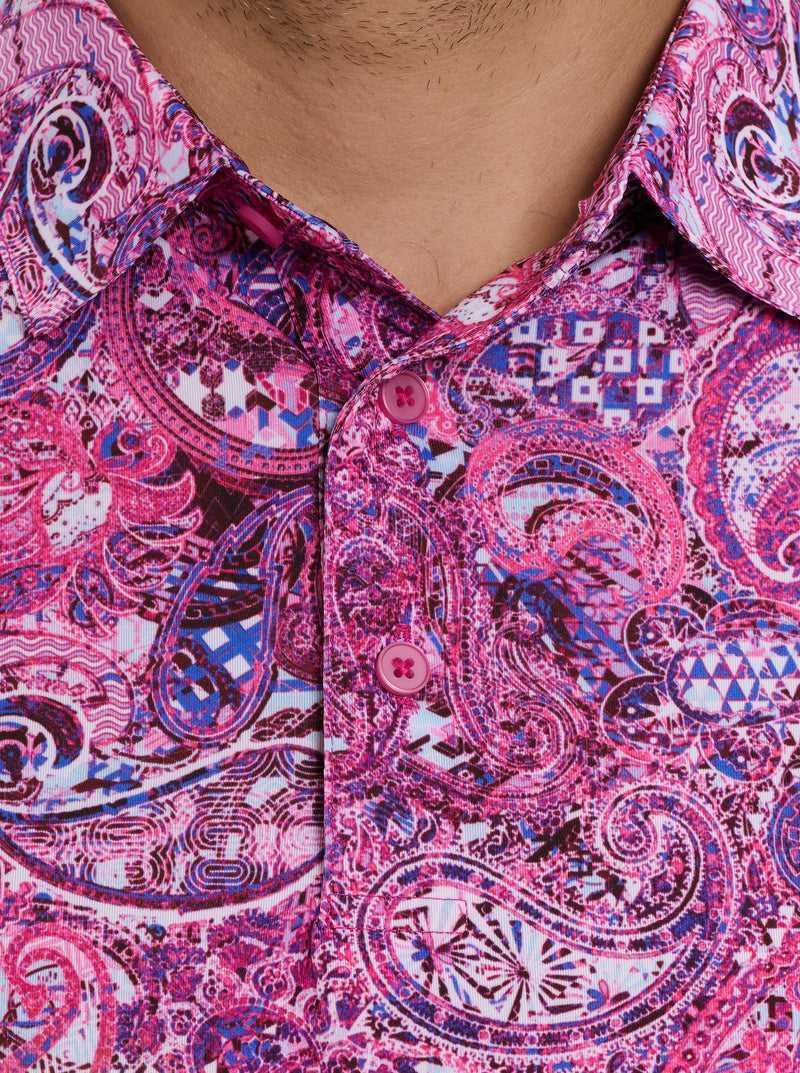 Robert Graham Golden Paisley Polo Blu Marino | 193TPMODH