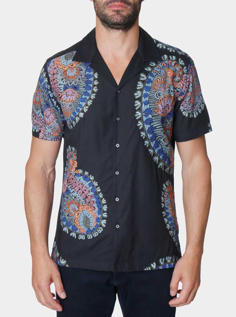 Robert Graham Goliath Short Sleeve Button Down Shirt Nere | 293PWBUKY