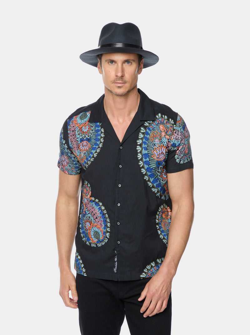 Robert Graham Goliath Short Sleeve Button Down Shirt Nere | 293PWBUKY