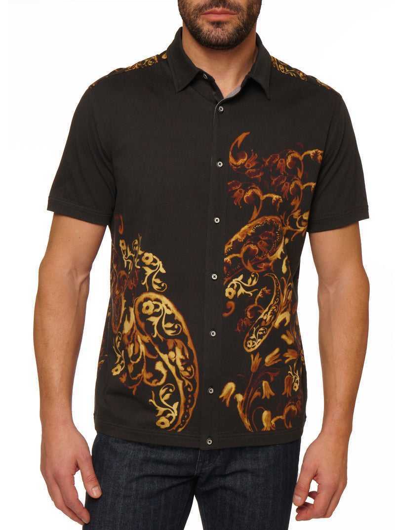 Robert Graham Hadrian Short Sleeve Knit Shirt Nere | 842EFHGXI