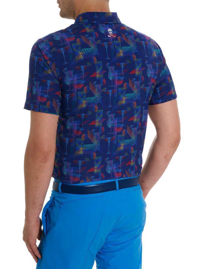 Robert Graham Happiest Hour Polo Blu Marino | 306XVEDNW