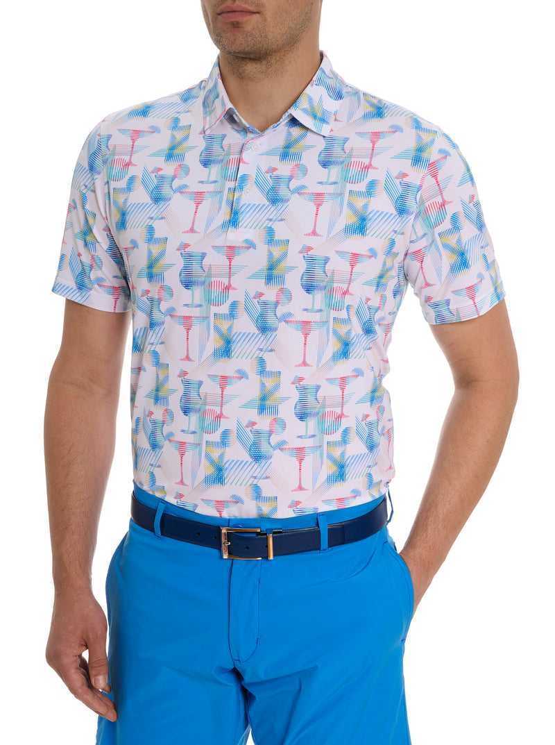 Robert Graham Happiest Hour Polo Blu Marino | 306XVEDNW